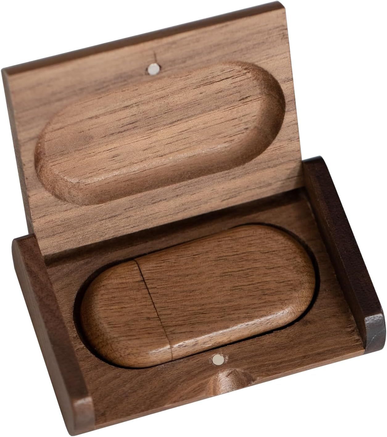ICI ET MAINTENANT 32GB Wood USB 3.0 Key with Walnut Wood Box - For Anniversaries, Weddings or Other Occasions