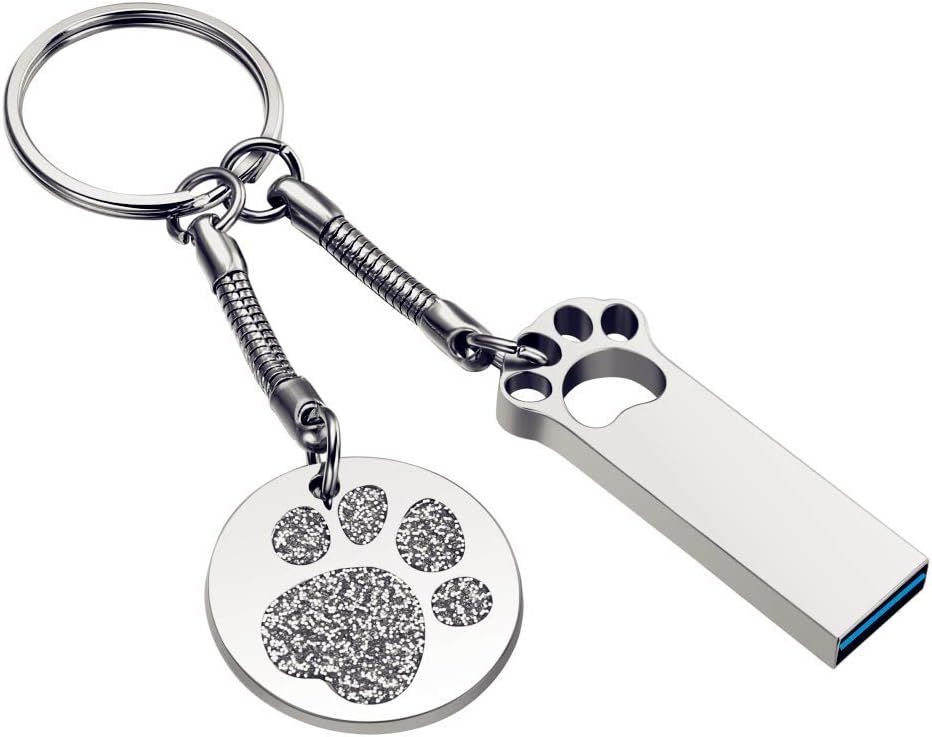 USB Flash Drive 16GB, 32GB, or 64GB with Keychain - High-Speed USB 3.0 Metal Memory Stick