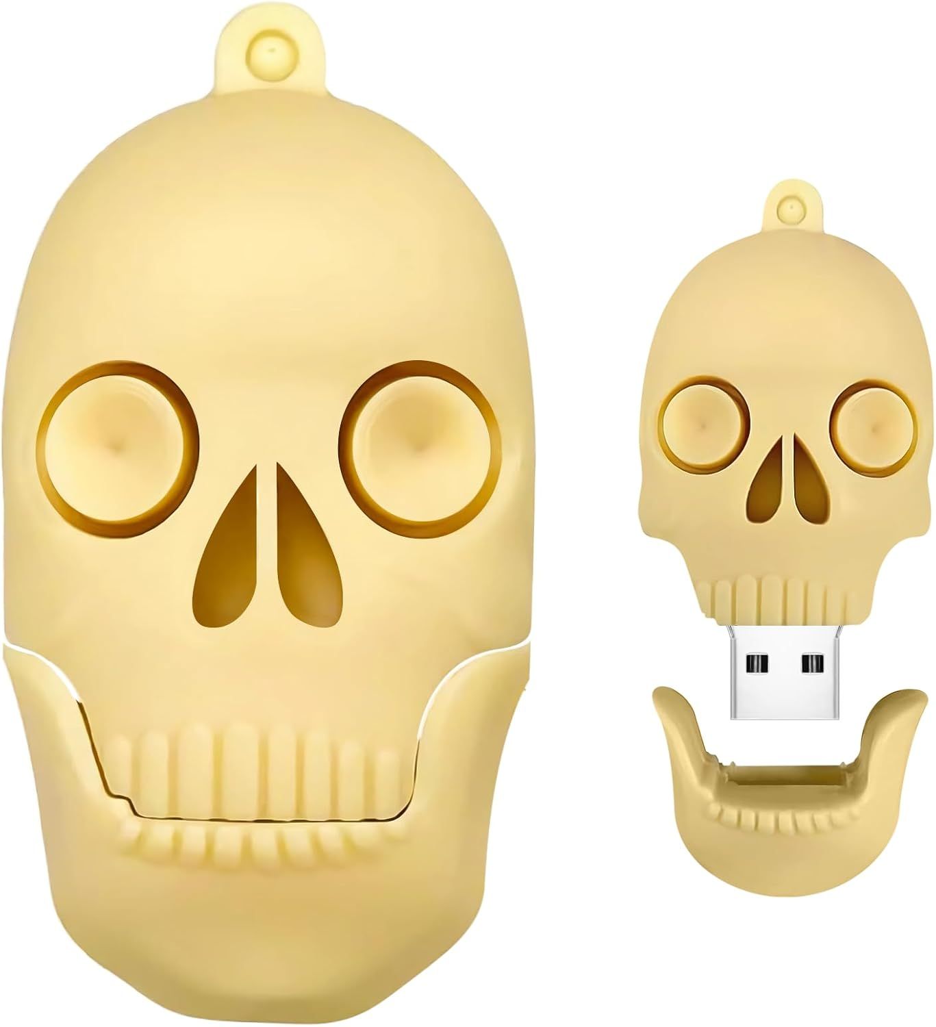 64GB USB Headset Shape Pendrive, Cool Silicone USB 2.0 Flash Drive Gift (Beige)