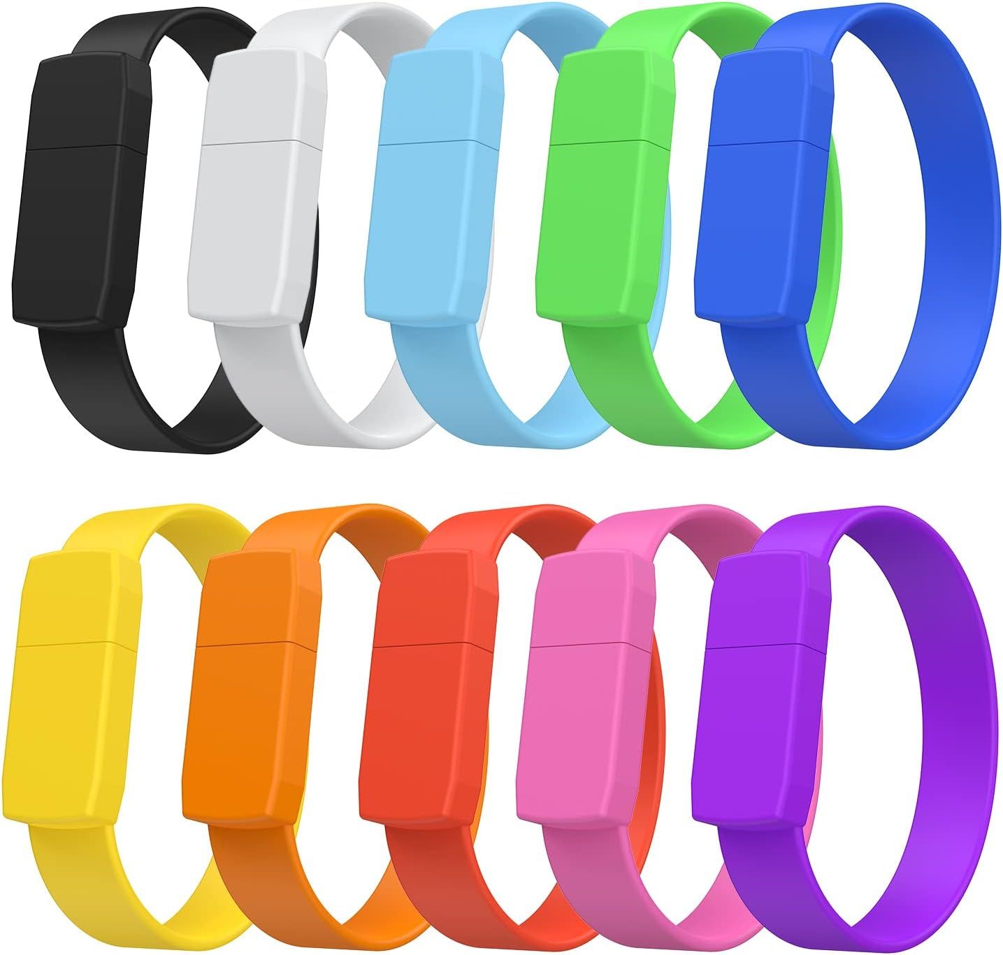 10-Pack USB 2.0 Colored Flash Drives - 1GB - Portable and Affordable