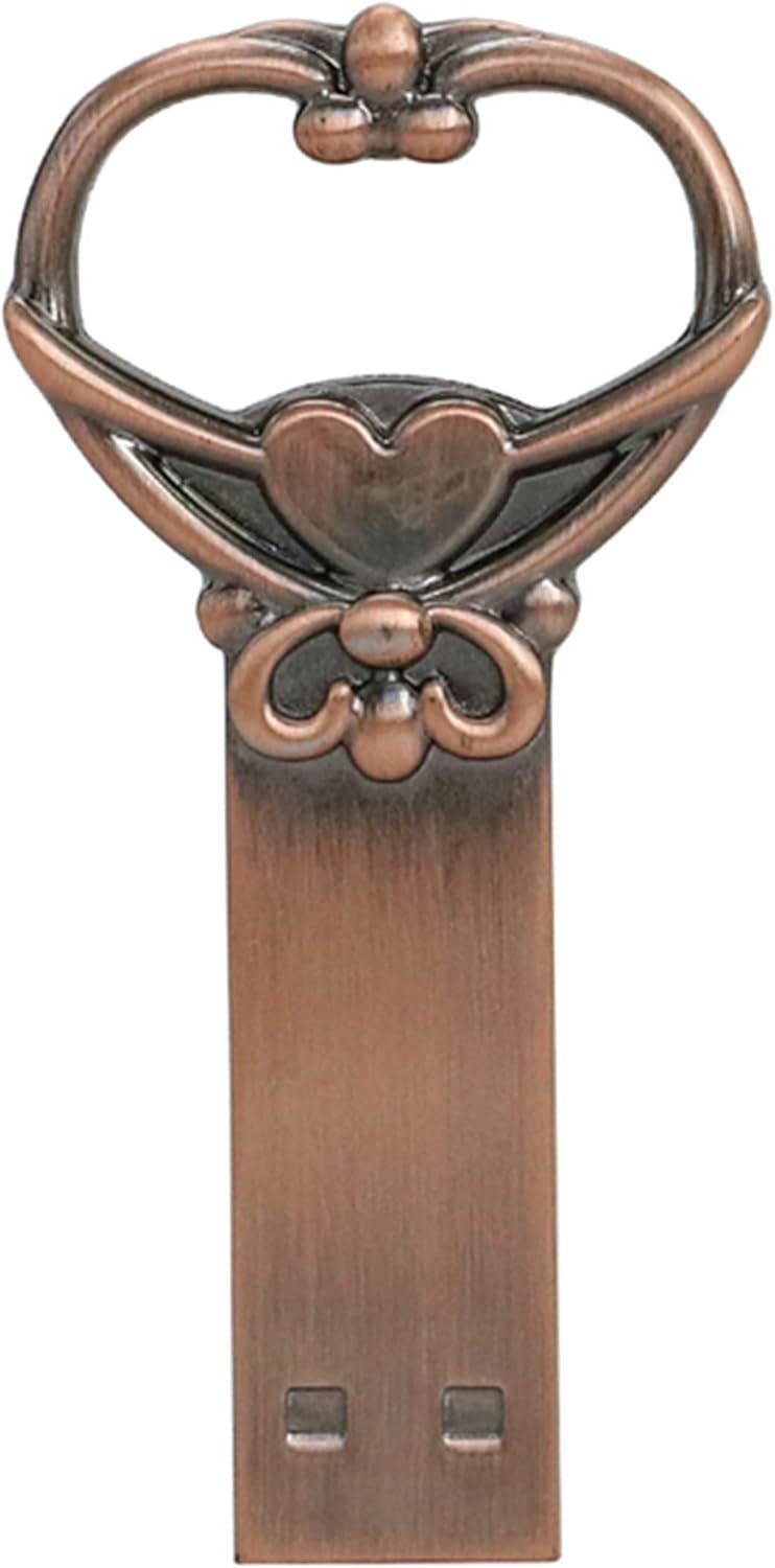 Heart-Shaped Metal USB 3.0 Flash Drive, 64GB