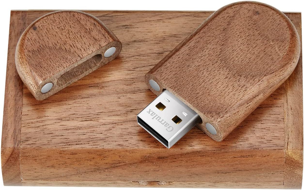 Wooden USB 2.0 Flash Drive 8GB - High-Speed Memory USB 2.0 Storage Disk (Walunt Ellipse)