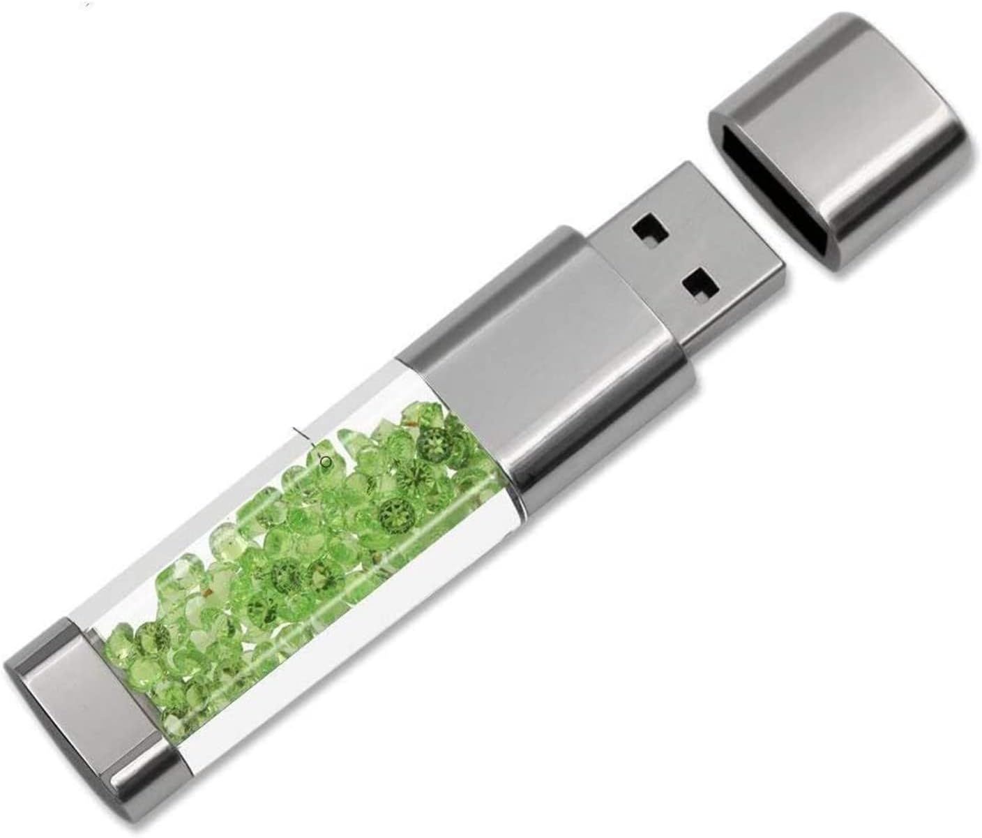 Crystal USB 3.0 Flash Drive - 32GB, Green