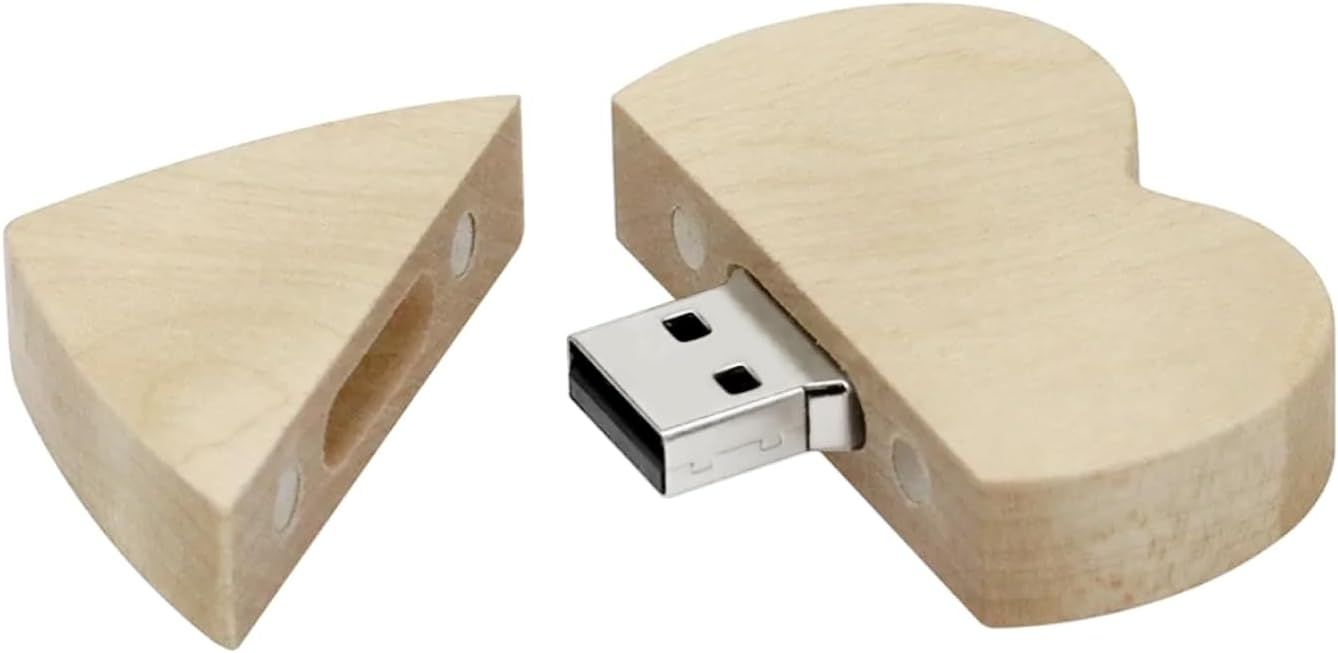 ICI ET MAINTENANT Herz Wooden USB 3.0 Key 64GB, Super Fast Gift, For Wedding, Birthday, Anniversary (Contains Only One USB Key)[X1993]