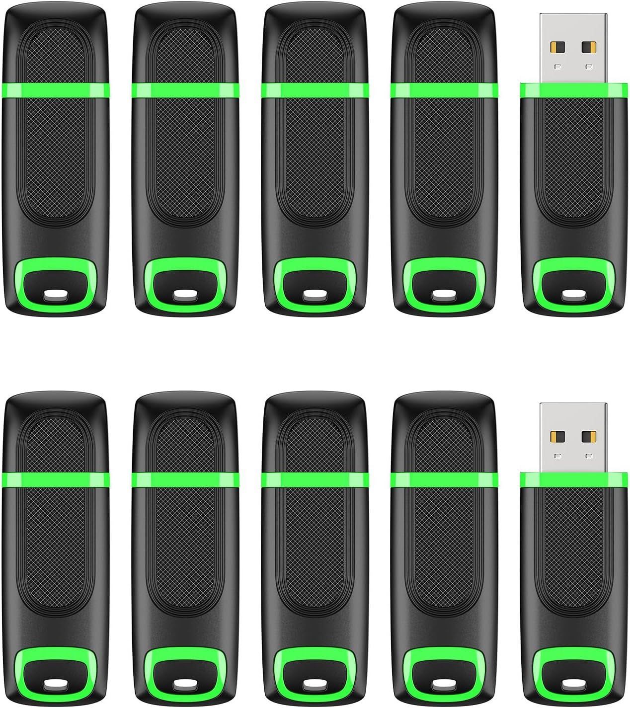 2.0 USB Flash Drive 32GB, 10 Pack Keychain Storage Pendrive