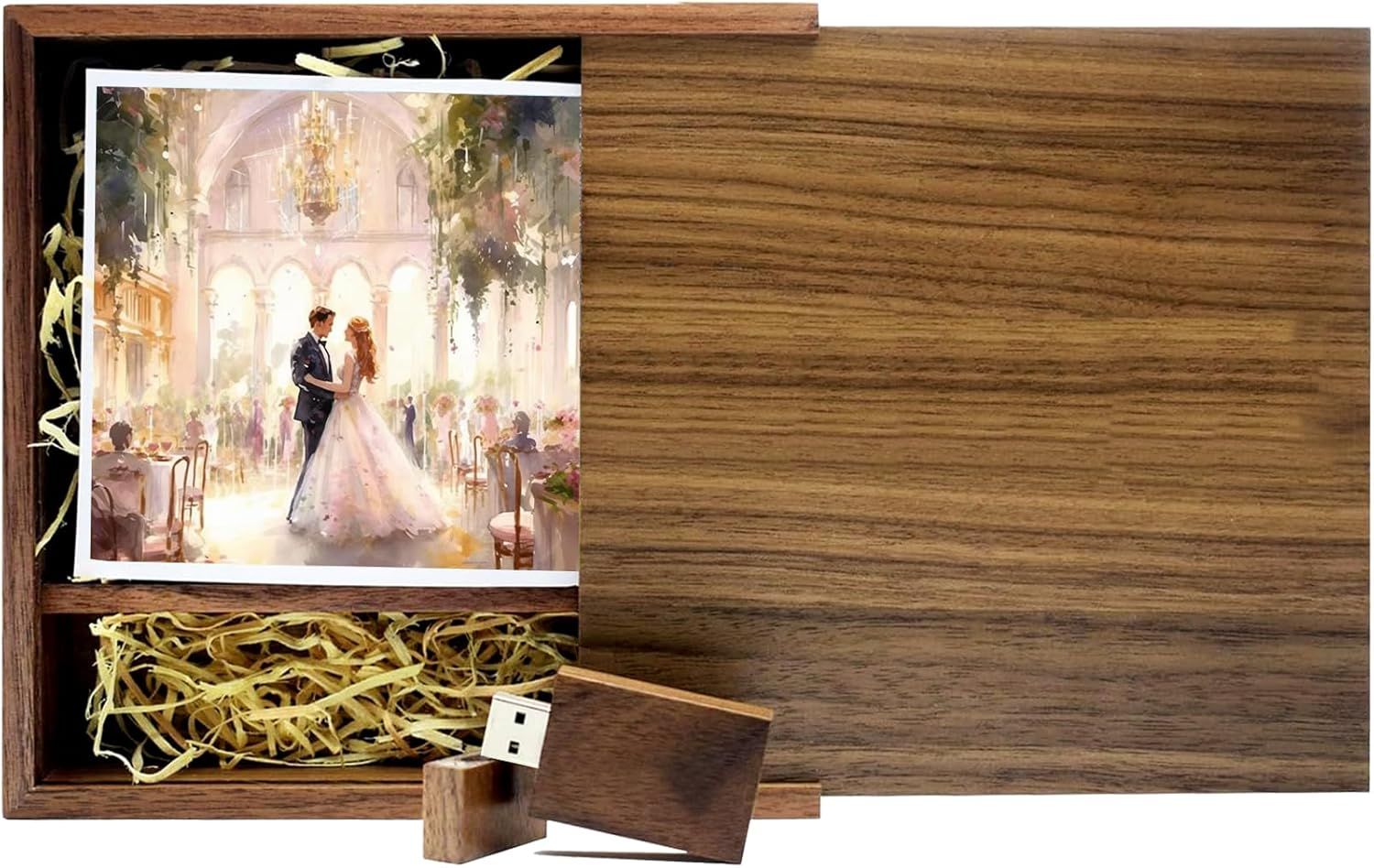 Wooden USB 3.0 Flash Drive 32GB with Box - Walnut