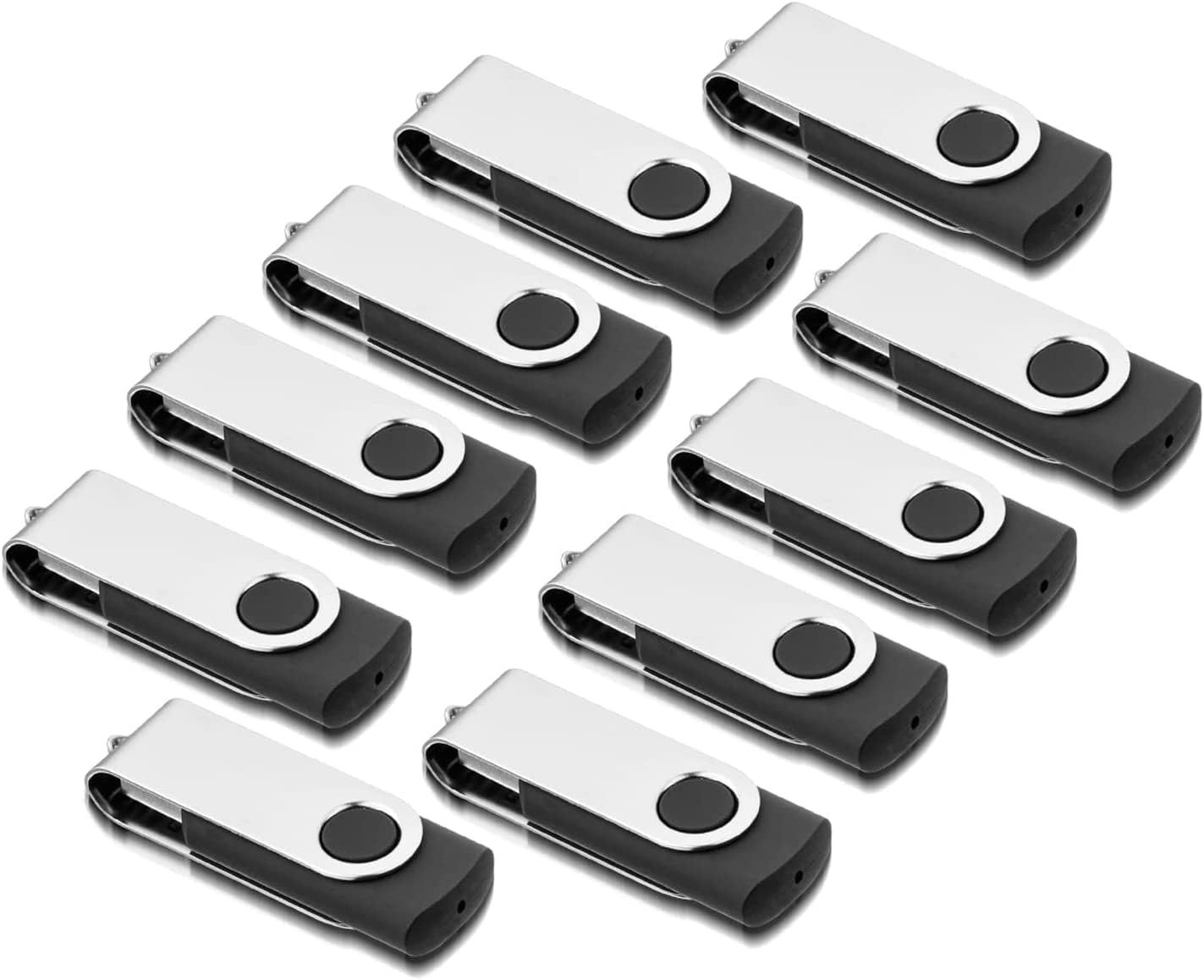 ICI ET MAINTENANT 10x 8GB USB 2.0 Rotating Keys - Black