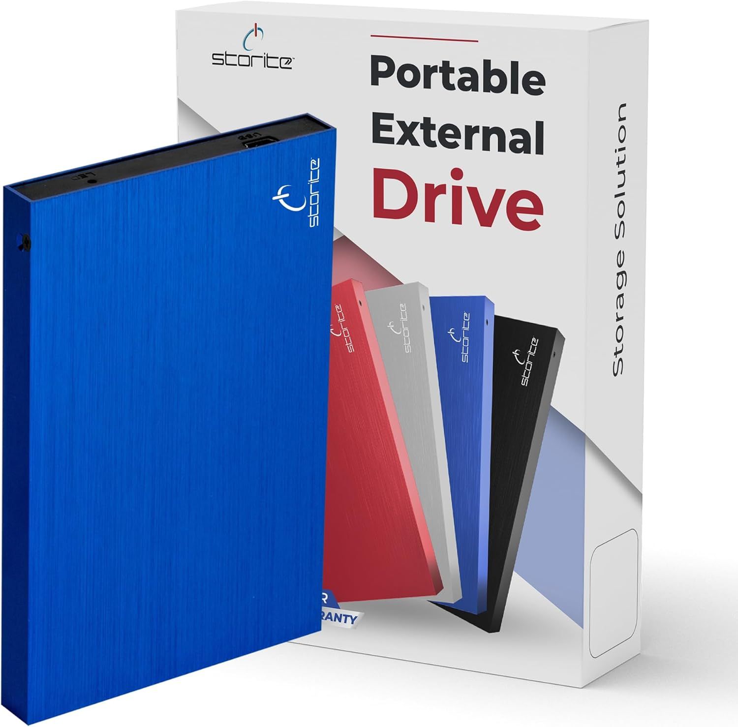 External Portable USB 2.0 Hard Drive 320GB, Backup Storage, Fast Data Transfer, Compatible with Mac/Laptop/Desktop (Blue)