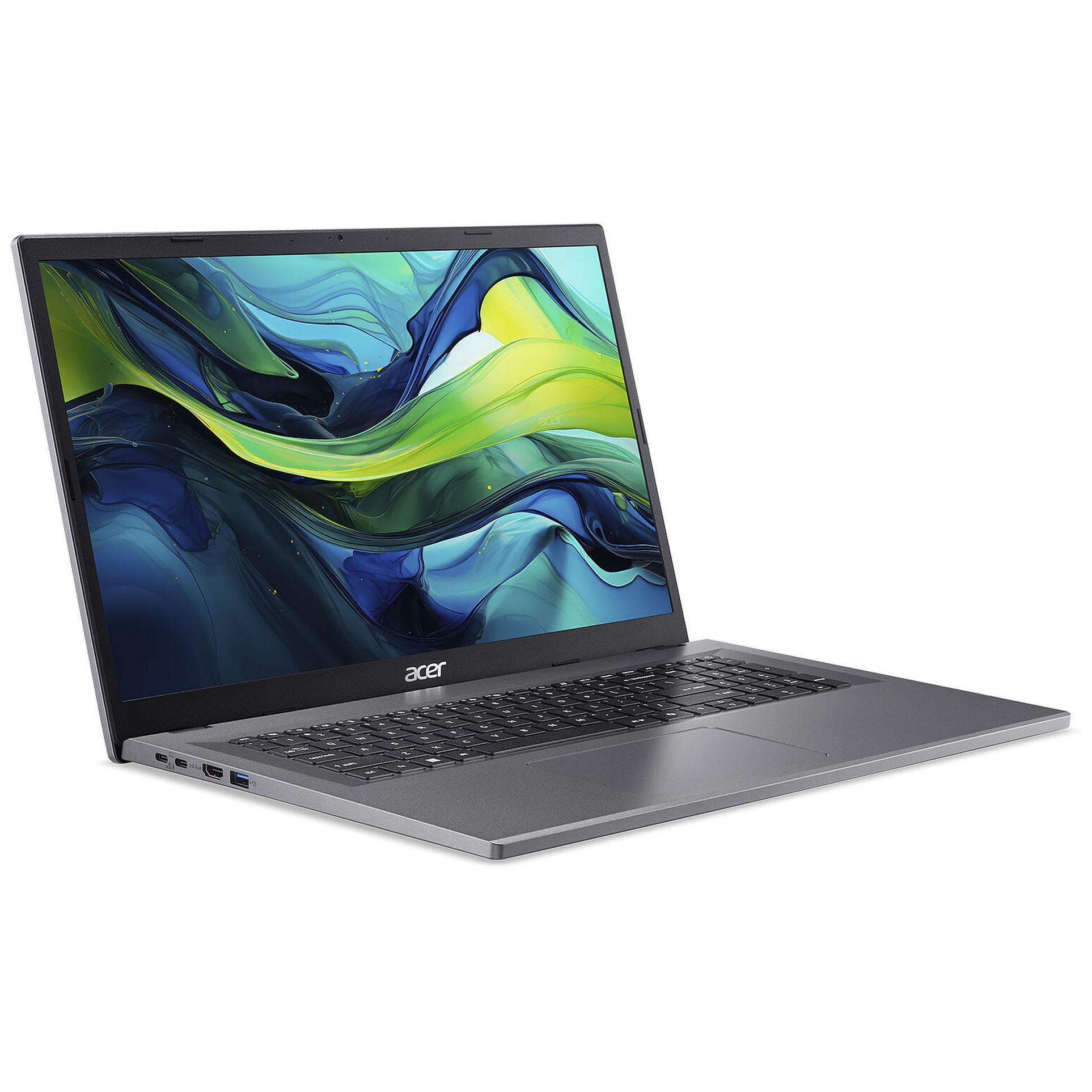 Acer Aspire Go 17 AG17-31P - Intel N-series N355 / up to 3.9 GHz - Windows 11 Home - Intel Graphics - 8GB RAM - 512GB SSD - 17.3" Full HD (1920 x 1080) - Wi-Fi 6 - Steel Grey - French Keyboard