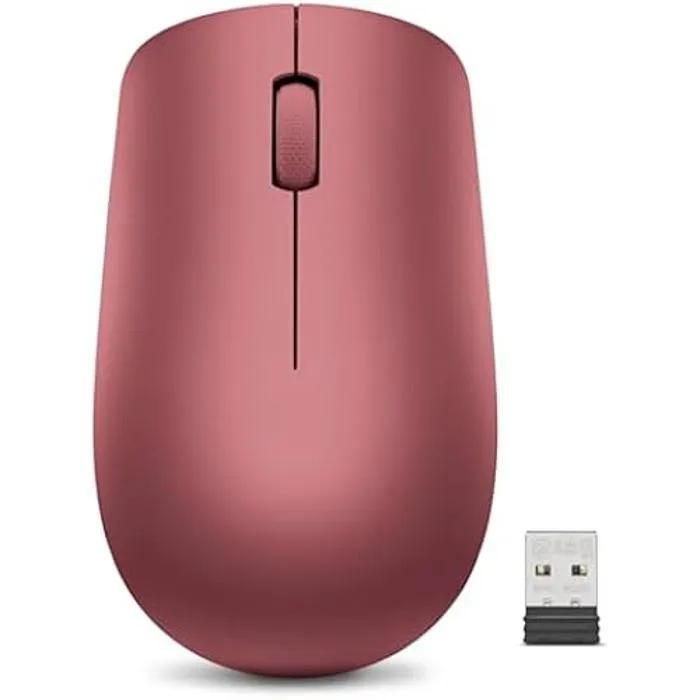 Lenovo Wireless Mouse 530, Ambidextrous Design, Nano USB Connection, Compatible with Laptops and Windows PC - Red