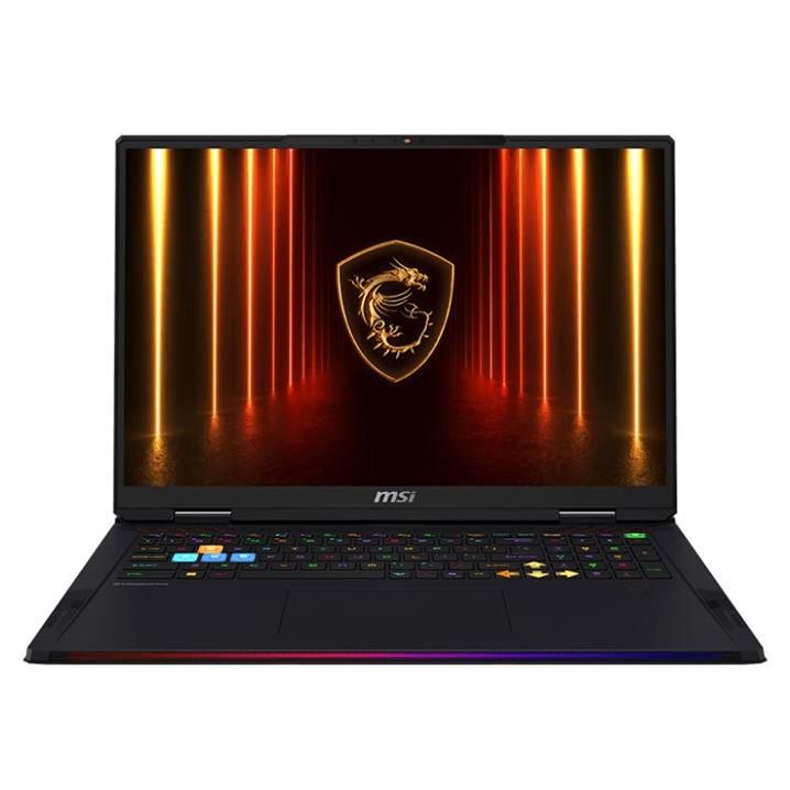 MSI Raider 18HX AI A2XWIG-270FR - Écran 18'' LCD IPS (mini-LED) anti-reflet 120Hz 4K UHD 3840x2400 (16/10) Windows 11 Pro Intel Core i9 285HX (24 cœurs x 5,5 GHz) NVIDIA GeForce RTX 5080 (16 Go) 64 Go DDR5 6400 MHz 2 To SSD M.2 PCI Express 5.0 x4 + 2 To SSD M.2 PCI-e 4.0 - Noir