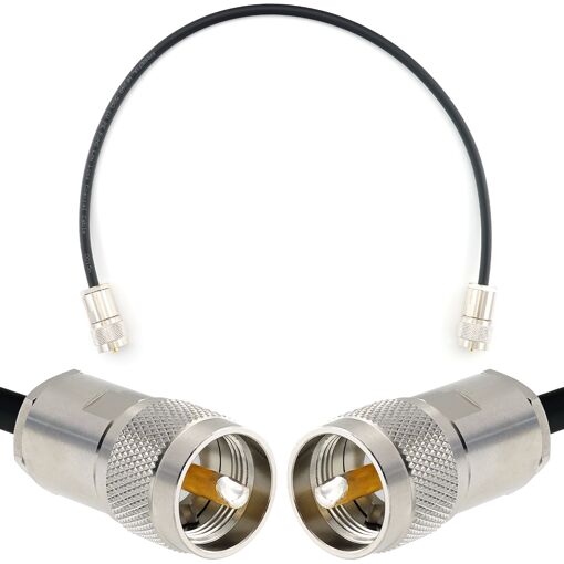 Câble coaxial UHF RANGEFUL de 50 cm - PL259 vers PL259, à perte faible, étanche, rallonge pour radio amateur HAM, marine RF, VHF, SDR, CB, WiFi, antennes GPS