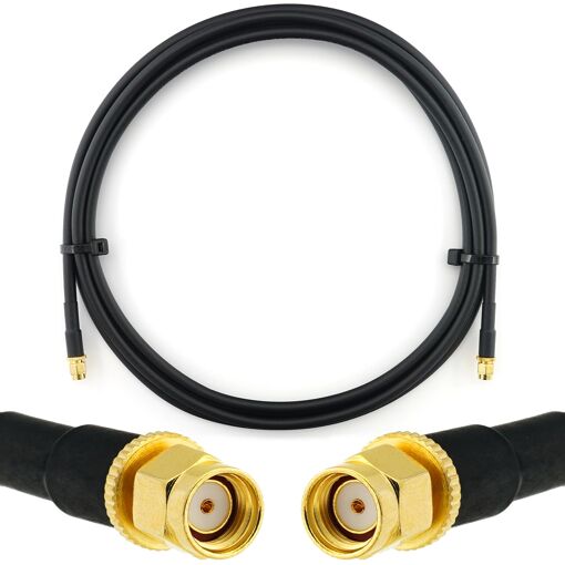 Câble d'extension coaxial WiFi RP-SMA de 3 m RANGEFUL - Étanche, HF240 (équivalent LMR240)