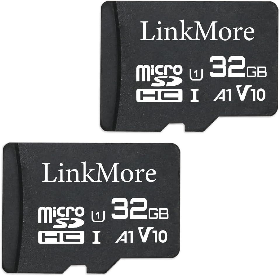 ICI ET MAINTENANT 2x MicroSD Card 32GB A1, UHS-I, U1, V10, Class 10, Up to 90MB/s Read Speed, SD Adapter Included