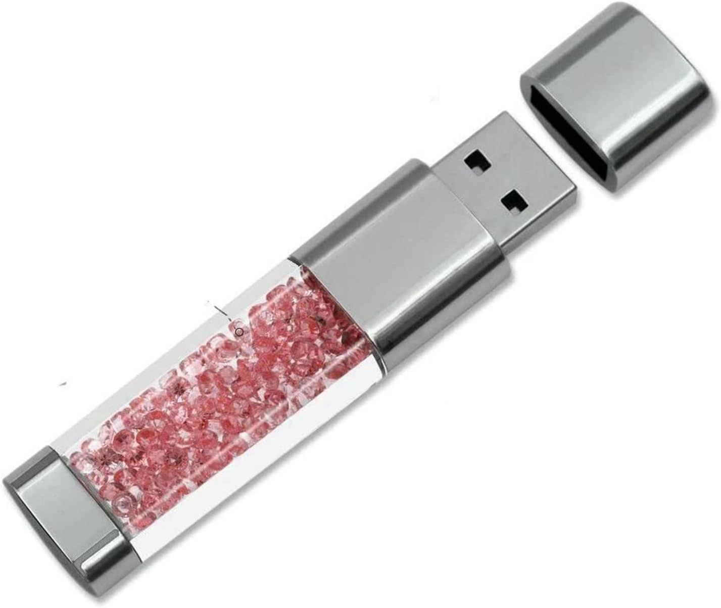 Crystal USB 3.0 Flash Drive, 64GB, 32GB, 16GB - A New Jewel, Ideal Gift for Anniversaries, Christmas and Weddings (64GB, Pink)