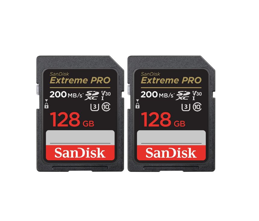 SanDisk Extreme Pro 128GB SDXC Card (UHS-I U3, V30, 4K UHD Video, 200MB/s)