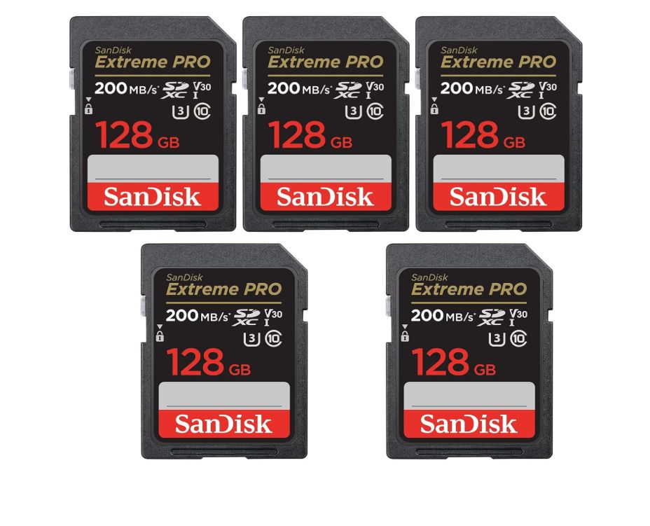 SanDisk Extreme Pro 128GB SDXC Memory Card (UHS-I U3, 4K UHD Video, 200MB/s)
