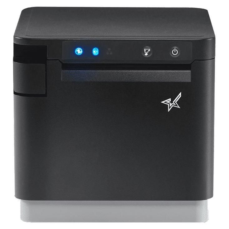 Star Micronics mC-Print3 MCP31CBI - Direct Thermal Printer - 8cm Roll - 203 dpi - Up to 400 mm/sec - USB-C, LAN, Bluetooth, USB Host - Cutter - Black