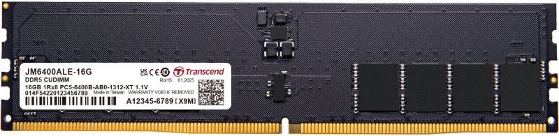 Transcend JetRAM - DDR5 Kit - 16GB (2x8GB) - 288-pin DIMM - 2800MHz/PC5-44800 - CL52 - 1.1V - Bufferless - On-die ECC