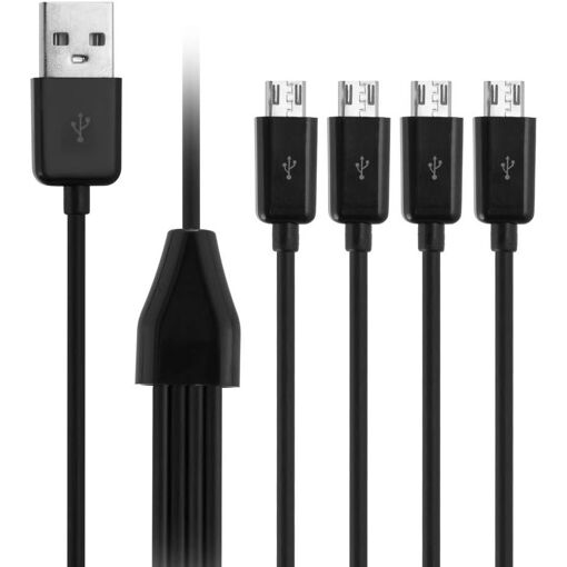 Câble Baolongking 4 en 1 Répartiteur Micro USB
