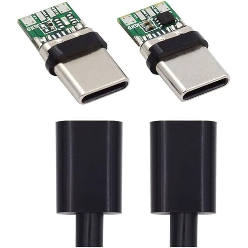 Conectores USB Tipo C 24 pines Cablecc, 100 W PD, macho a macho, juego de 2