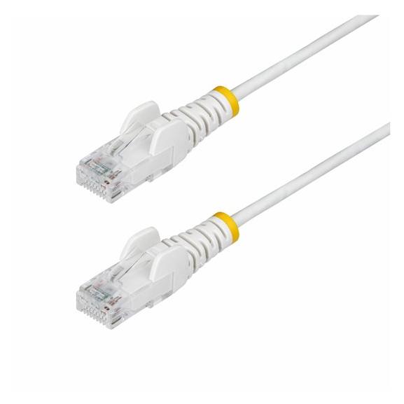 StarTech 1m White Slim CAT6 Ethernet Cable, Snagless