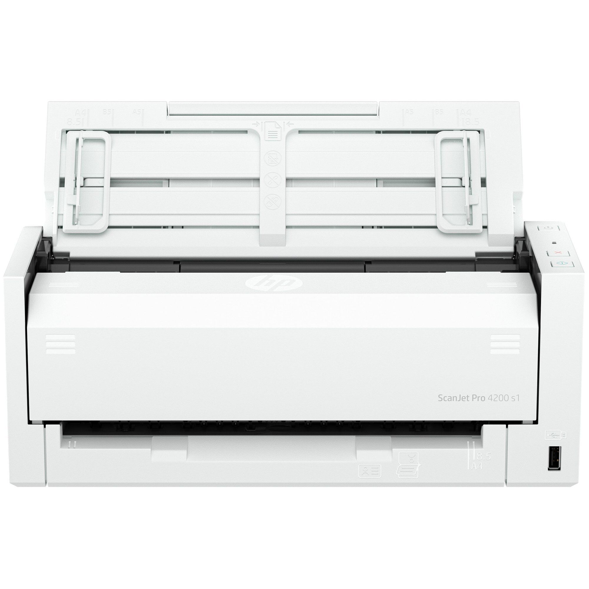 HP ScanJet Pro 4200 s1 Document Scanner - A4 and Passport/ID Card Scanning - Up to 40 ppm/80 ipm - 600 x 600 DPI - Automatic Document Feeder (50 Sheets) - Up to 4500 pages per day - USB 3.0