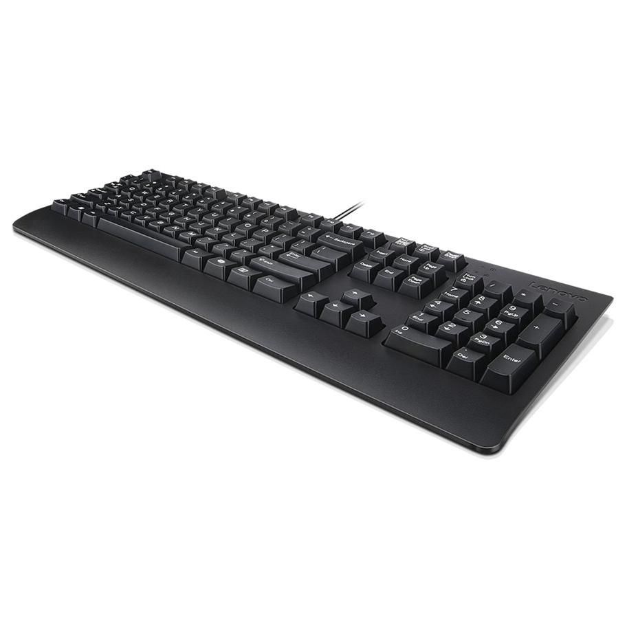 Lenovo Preferred Pro II Keyboard - Full Size - USB - AZERTY - English - Black - Brown Case