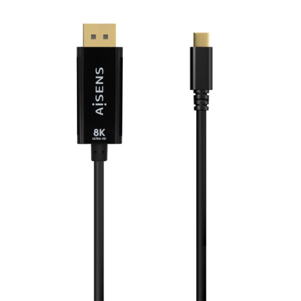 AISENS USB-C to DisplayPort Cable Adapter 1.8m Black