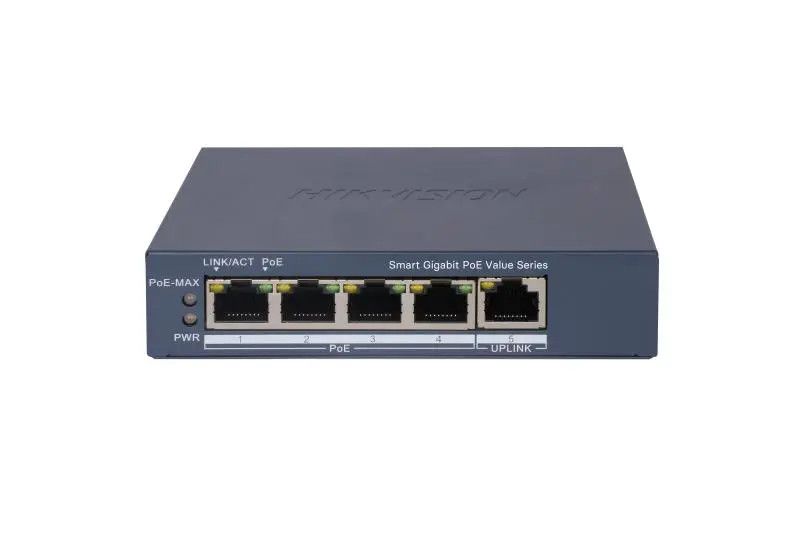 Hikvision Managed Switch DS-3E1505P-EI/M with 4 Gigabit RJ45 PoE Ports
