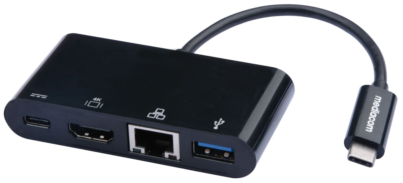 Mediacom M-DOCKTPC Docking Station, USB 3.2 Gen 1 Type-C, Black