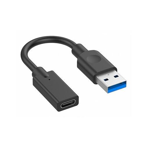 Cable Hamlet USB 3.2, 0,1 m, Negro