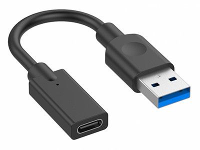 Hamlet USB 3.2 Cable, 0.1m, Black