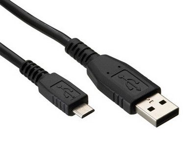 Câble Hamlet 1,5 m USB A vers Micro B, USB 2.0, Noir