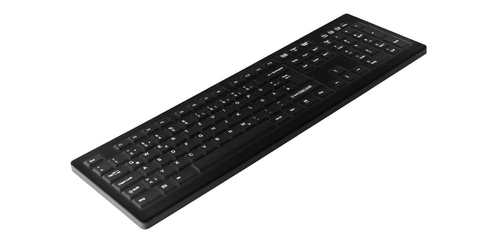 Active Key Contour Design Medical USB Keyboard QWERTZ German Black