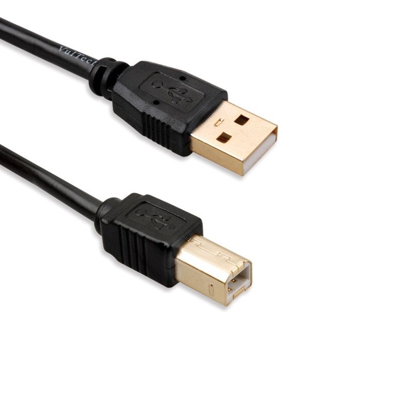 Vultech USB 2.0 Cable - 1.8m, Type A to B, Black