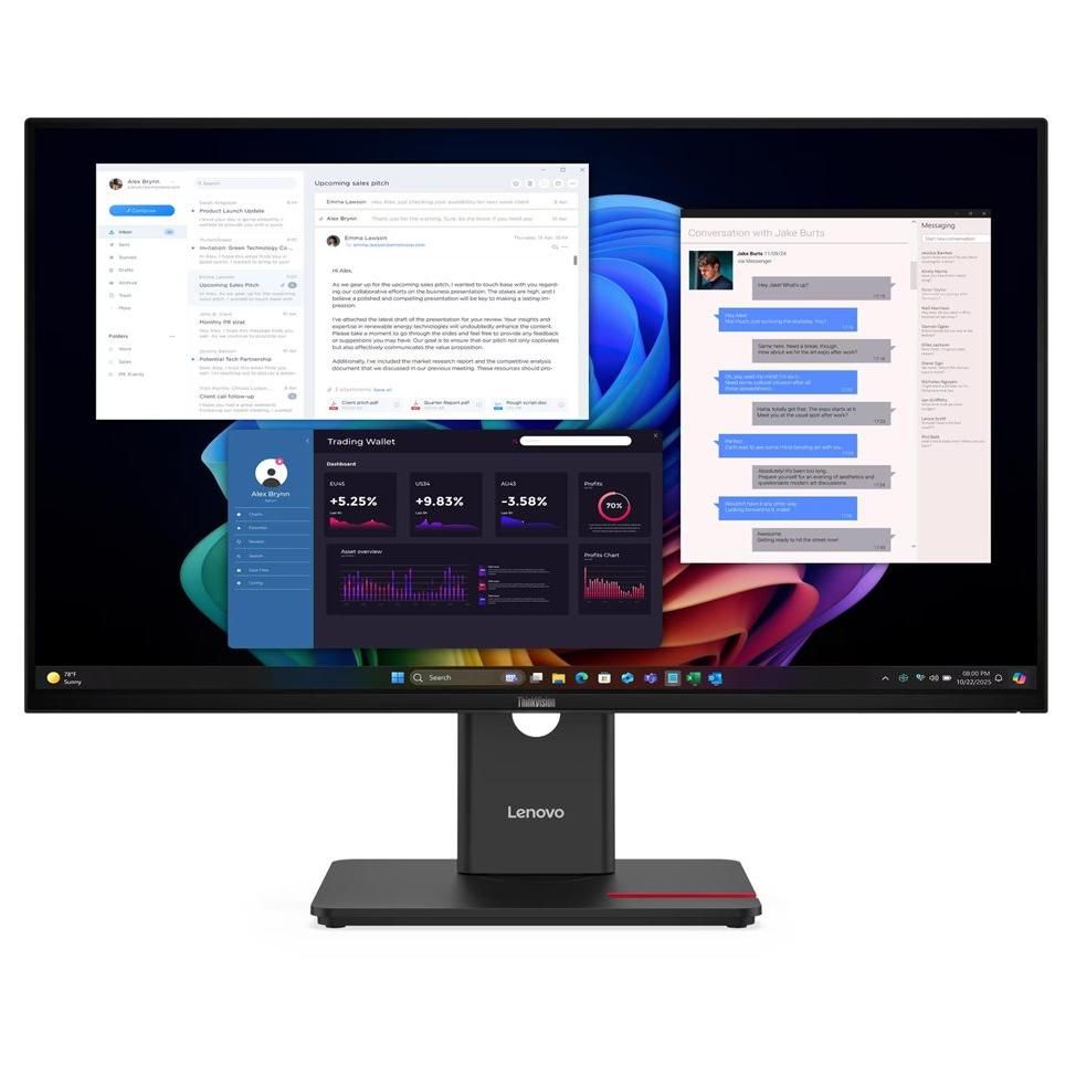 Lenovo ThinkVision T27UD-40 - 27" 4K LED Monitor - IPS - Black Eclipse