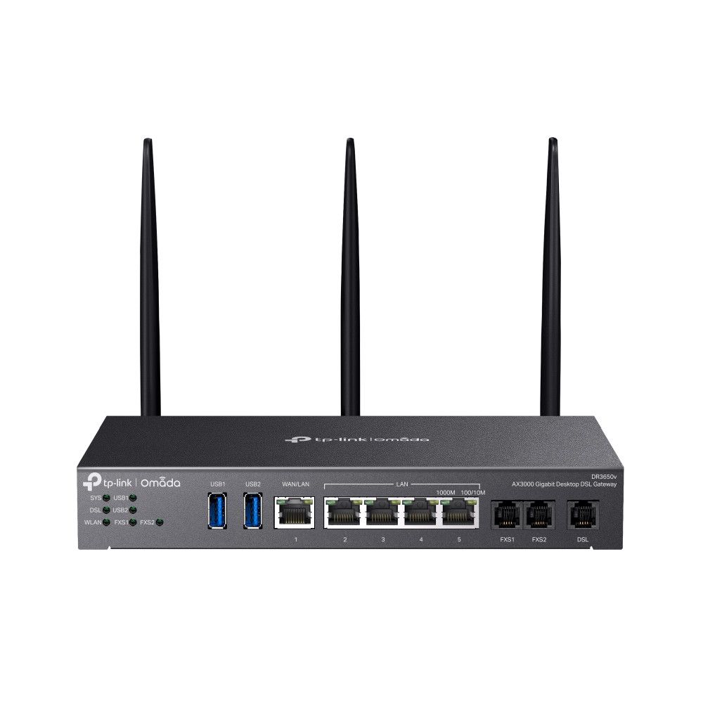 TP-Link Omada AX3000 Wi-Fi 6 Router (2.4GHz/5GHz Dual Band) - Black
