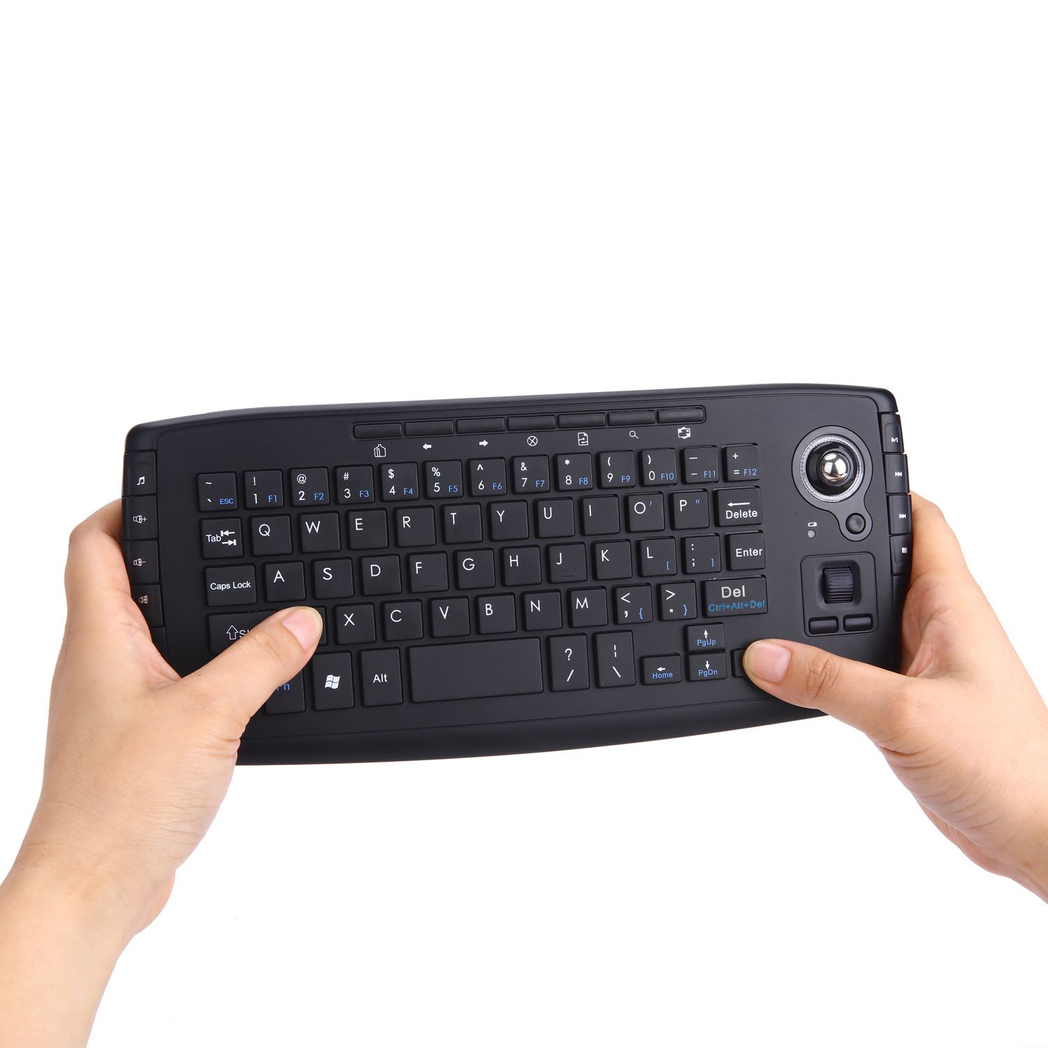 Teclado inalámbrico mini con combo trackball
