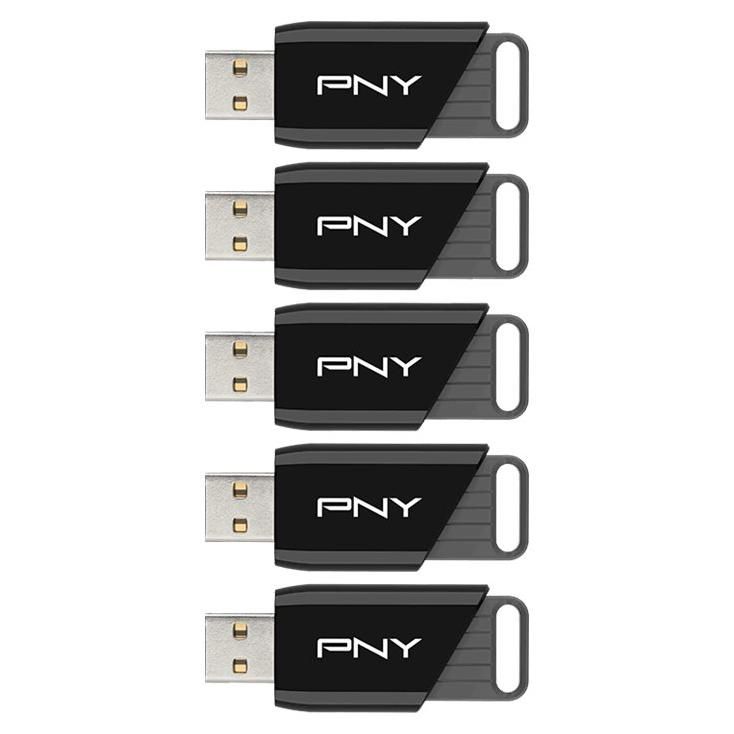 PNY Attaché X 64GB USB 3.2 Gen 1 Flash Drive (Pack of 5)