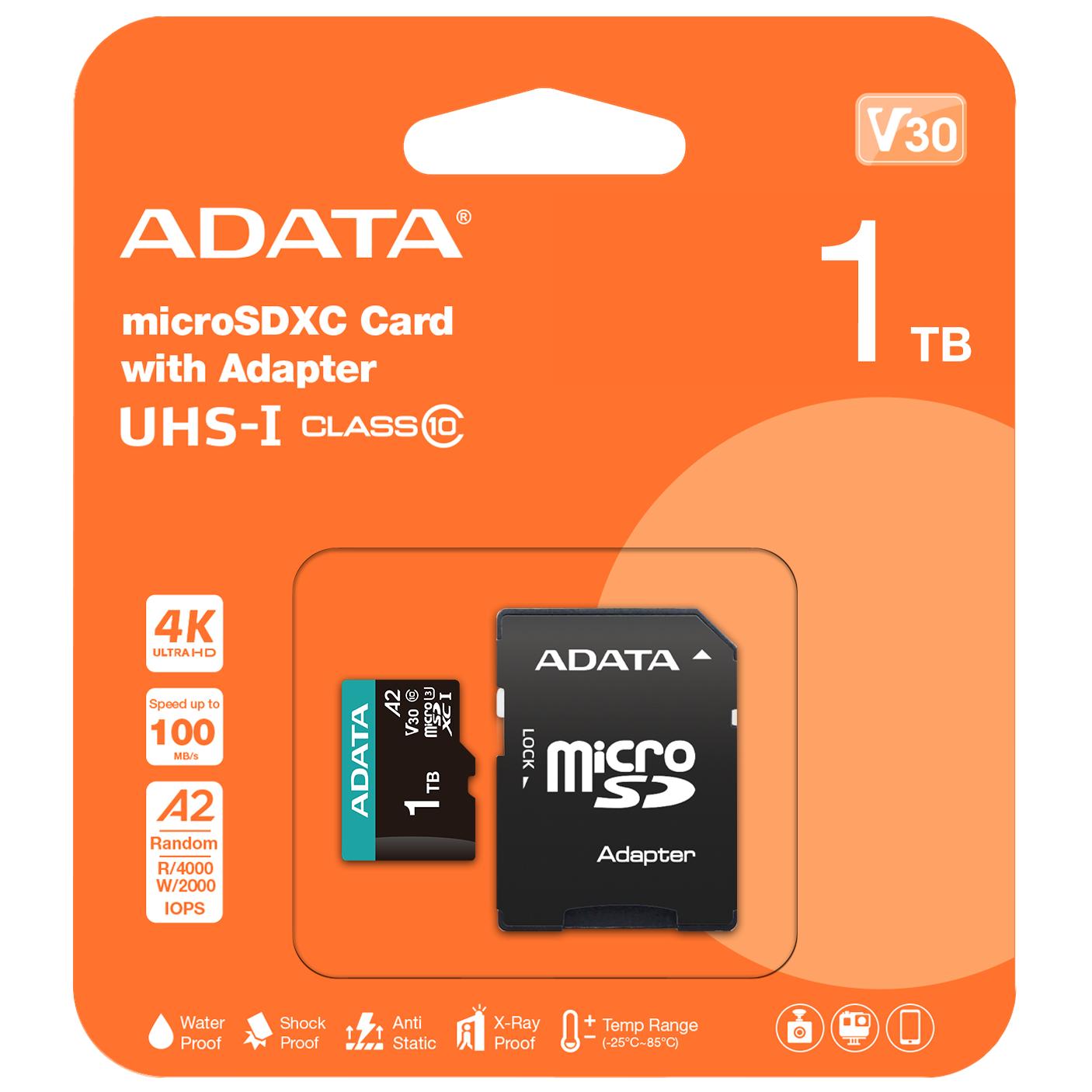 Tarjeta de memoria ADATA 1 TB MicroSDXC UHS-I Clase 10