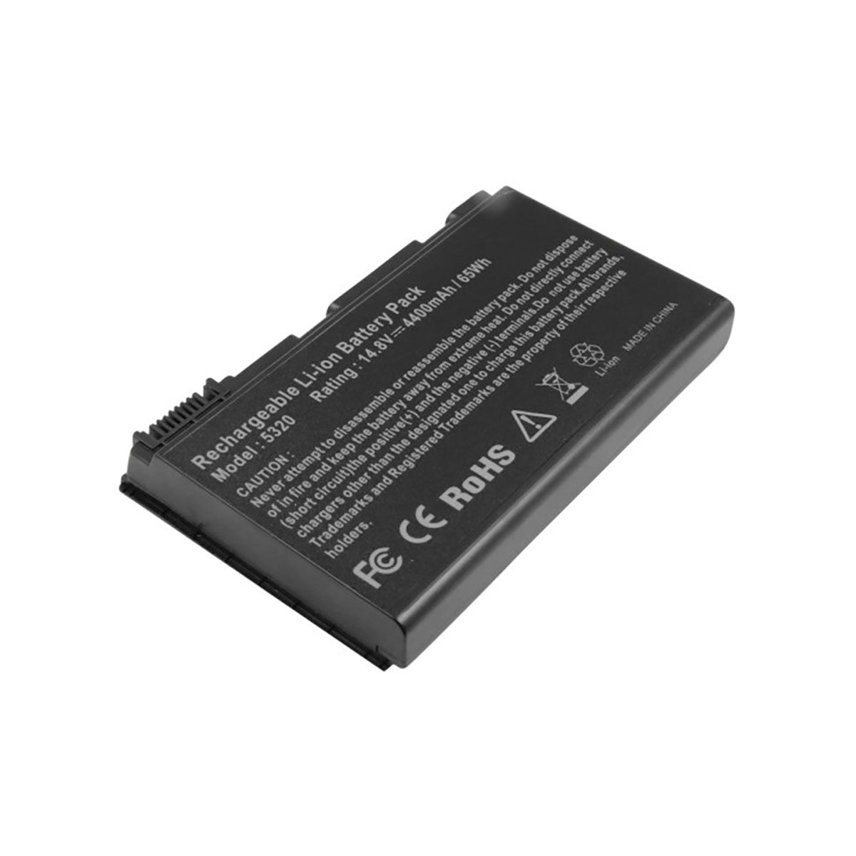 Batería de litio ion 4400 mAh para Acer Extensa 5120 (14.8V, Negro)