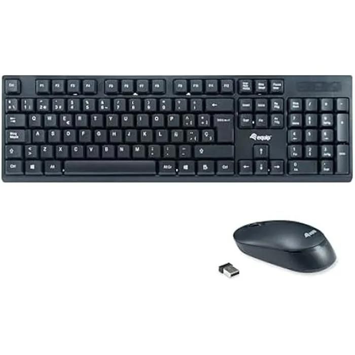 Equip Wireless Keyboard and Mouse Set - Black - USB Receiver - Spanish Layout