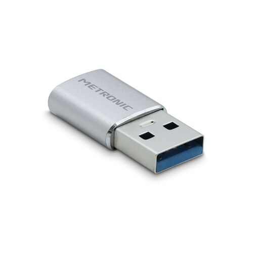 Adaptador Metronic USB-C Femenino a USB-A Masculino (paquete de 2)