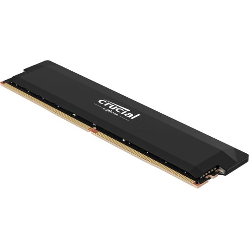 Módulo de memoria Crucial Pro OC DDR5 de 16 GB, 6400 MHz, CL38, único canal con disipador negro