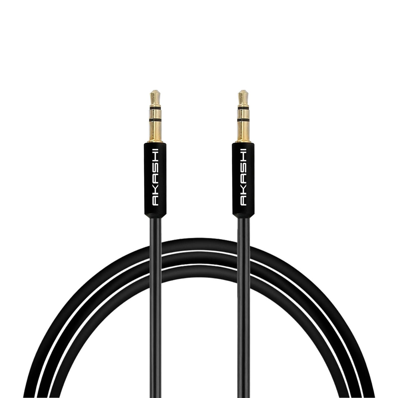 Cable auxiliar estéreo Akashi de 3,5 mm para teléfono inteligente, altavoz y auriculares