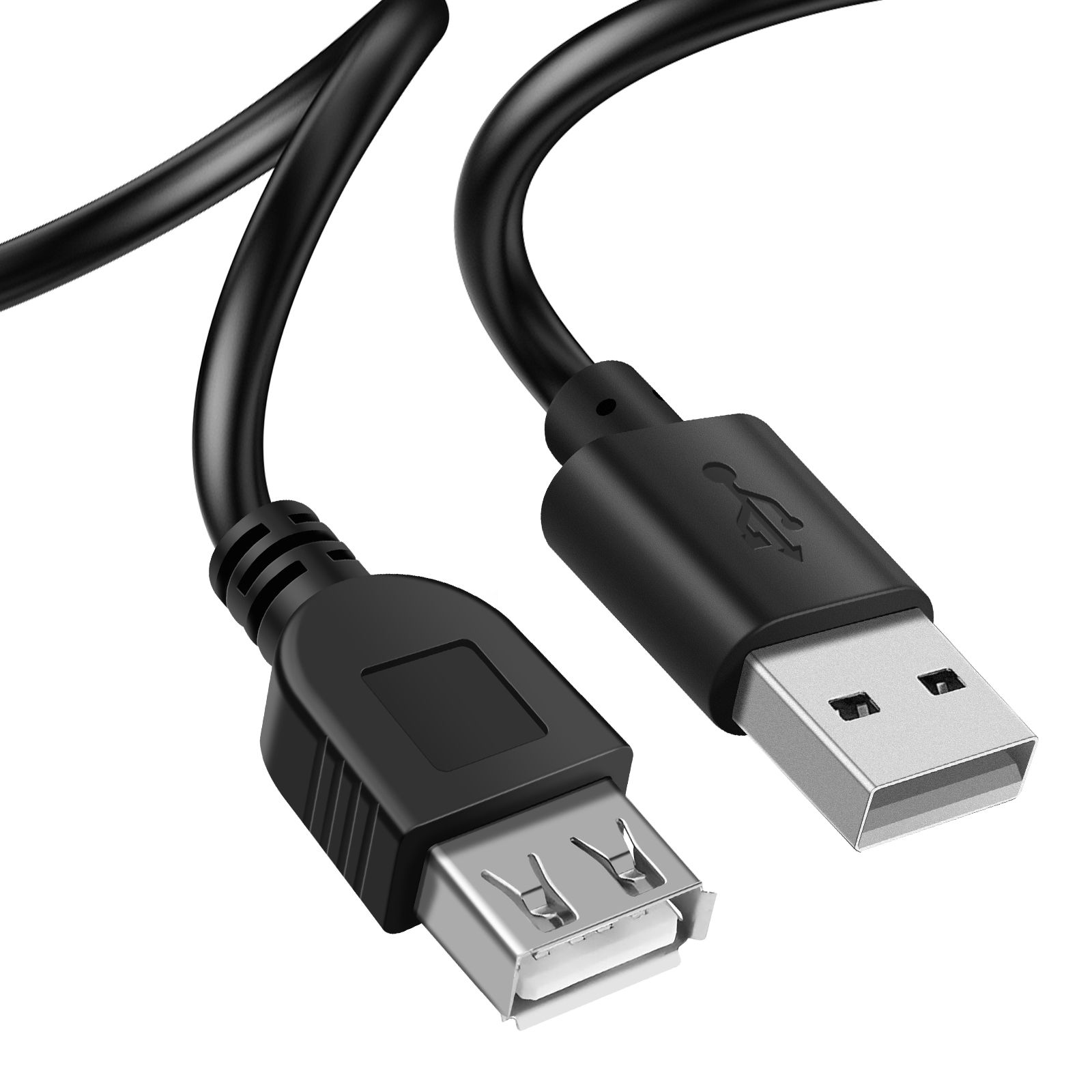Akyga 3m Long USB Extension Cable - Black