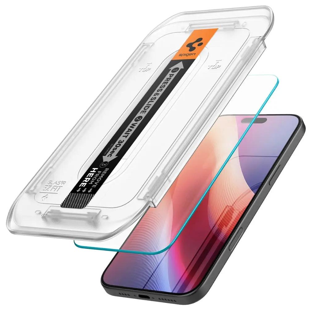 Spigen Glas.tR EZ Fit HD Transparent Screen Protector for Apple iPhone 16 Pro