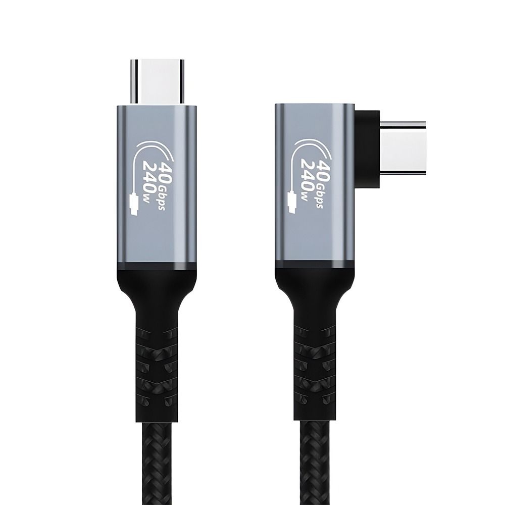 Cable USB4 doblado INF 240W - 0.5 m, carga rápida y transferencia de datos 40 Gbps
