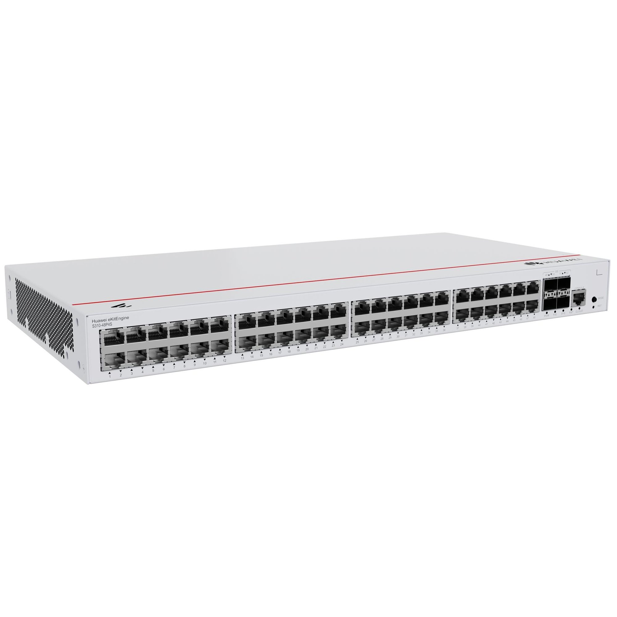 Huawei eKitEngine S310 Series S310-48P4S - Managed Switch - 48x 10/100/1000 (PoE+) + 4x 1Gb SFP - Rack Mountable